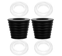MINAOLULUS 2 Ensembles Anneau de Trou pour Parasol de Terrasse en Caoutchouc Noir Cale Conique pour Trou de Table, Facile à Installer, pour Parasol de Jardin et Bars