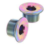 MINAOLULUS 2 Pièces Cache-poussière de Manivelle en Alliage D'aluminium, Vis de Fixation Solide pour Vélo, Installation Facile, Accessoire pour Cyclisme en Extérieur
