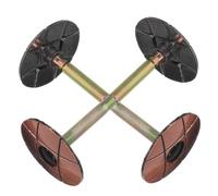 MINAOLULUS 2 Pièces Cache Serrure Rond en Acier Inoxydable Marron pour Trous de Pêne Dormant, Protection de Porte Vintage Vis de Fixation, Installation Simple pour Réparation de Portes