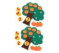 MINAOLULUS 2ensembles Jeu Éducatif Feutrine De Jouets Arbre Orange pour Développement des Compétences Mathématiques Maternelle Activités Ludiques De Comptage Et Apprentissage des