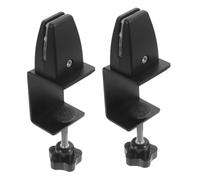 MINAOLULUS 2pièces Support De Cloison Aluminium pour Bureau Pince De Séparation Noir Diviseur De Bureau Éternuements Panneau De Confidentialité pour Espaces De Travail