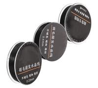 MINAOLULUS 3 Pièces Cordon Élastique Noir pour Extension de Cheveux, Plastique Solide Élasticité Modérée et Maintien Sécurisé, pour Kit DIY à Domicile, en 0,23mm, 0,4mm et 0,8mm