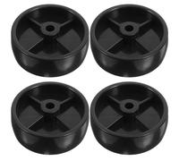 MINAOLULUS 4 roulettes de Remplacement Universelles 3 Pouces pour Chauffage de Terrasse Extérieur, Roues Noires Alésage 0,8 Cm, Accessoires pour Chariot Chauffant et Parasol, Kit de Roues