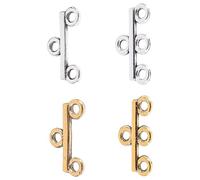 MINAOLULUS 40 Fermoirs en Alliage pour Bijoux Diy, Connecteurs pour Colliers et Bracelets, Finition Antique Argenté et Doré, Pack Mixte 40 Pièces pour Fabrication de Bijoux Faits Maison,