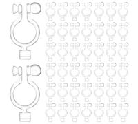 MINAOLULUS 50 Clips D'oreilles Transparents en Silicone 2mm pour Boucles D'oreilles sans Perçage, Accessoires DIY Créatifs pour Bijoux Faits Main, Confortables et Solide, Lot de 50 Pièces