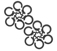 MINAOLULUS 50 Pièces Clips de Fixation Conduite de Frein pour Déambulateur, Clips de Câble de Frein Walker, Plastique, Noir, Tube 22mm, pour Fauteuil Roulant, Usage Intérieur et Extérieur