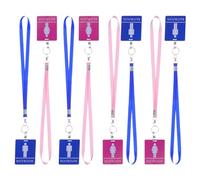 MINAOLULUS 8 Pièces Lanière Pvc Imperméable avec Surface Nettoyable pour Badge de Passage aux Toilettes en Classe, Porte-clés Résistant pour Enseignants et Personnel Scolaire