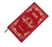 MINAOLULUS Agenda Quotidien 2026 A6 Couverture Pu Rouge, Planificateur de Travail de Bureau Élégant, Organisation Hebdomadaire et Gestion des Tâches pour Étudiants et Entrepreneurs