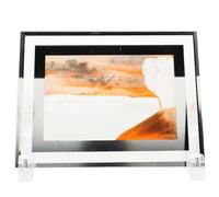 MINAOLULUS Art du Sable Mouvant 3d en Verre, Tableau Décoratif Orange