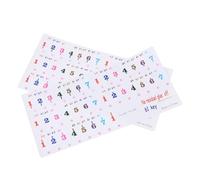 MINAOLULUS Autocollants pour Clavier de Piano 2 Feuilles Transparentes 61 Touches Autocollants Amovibles Méthode Pédagogique pour Professeurs de Musique