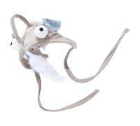 MINAOLULUS Bâton de Jeu Interactif pour Chaton avec Plume Grise, Stimulant L’Instinct de Chasse, en Polyester Solide et Fil D’Acier, pour Jeu Intérieur et Amusement du Chat