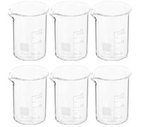 MINAOLULUS Béchers en Verre Résistant Haute Température 25ml Lot de 6 pour Mesures Précises Cuisine et Projets de Laboratoire