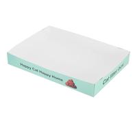 MINAOLULUS Boîte à Litière pour Chat Papier Modèle Semi-fermé Anti-débordement pour Kittens Pratique pour Apprentissage des Petits Animaux