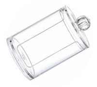 MINAOLULUS Boîte de Rangement Petite pour Disques Démaquillants et Gobelets en Papier, Transparente, Rainures de Tri, Design Épuré et Pratique pour Salle de Bain