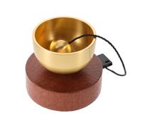 MINAOLULUS Bol Chantant Tibétain en Laiton avec Maillet en Bois, Petit Bol Sonore Artisanal pour Yoga et Contemplation, Instrument de Relaxation et Guérison des Chakras, Finition Couleur