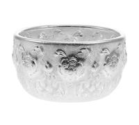 MINAOLULUS Bol en Métal Rond 8 Cm, Vaisselle Cuisine Artisanale Thaïlandaise en Alliage D'étain Sûr, Bol Ménager Décoratif Sculpté la Main, pour Restaurants et Conservation Style Aléatoire