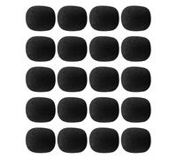 MINAOLULUS Bonnettes en Mousse pour Micro-cravate 40 Pcs, Housses Coupe-vent Noires 30x22x8 Mm, Accessoires Professionnels pour Microphone, Protection Anti-poussière et Humidité, Usage Scène