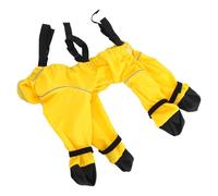 MINAOLULUS Bottes Imperméables pour Chien avec Bretelles Ajustables, Protection en Polyester, Bottines Jaunes pour Aventures en Plein Air et Sorties