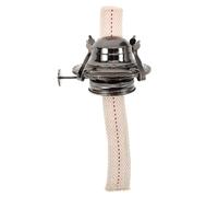 MINAOLULUS Brûleur de Remplacement pour Lampe à Huile en Verre Vintage Accessoire de Lanterne en Métal Gris Foncé Porte-mèche pour Lampe à Pétrole Ancien Compatible à Huile Décoratives