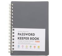 MINAOLULUS Carnet à Spirale A6 Gris avec Onglets Alphabétiques Colorés, Organiseur Portable pour Mots de Passe et Adresses Web, Bloc-notes Sécurisé pour Gestion des Identifiants