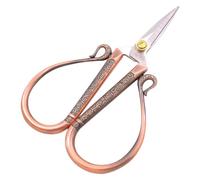 MINAOLULUS Ciseaux à Motif Nuages de Augure Vintage en Acier Inoxydable, Paire de Ciseaux de Tailleur Compacts Rouge Cuivre, Outil de Couture Professionnel pour Broderie, Point de Croix