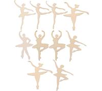 MINAOLULUS Copeaux de Bois DIY 10 Pièces 10cm X 1,5mm Mixtes pour Artisanat en Bois de Graffiti, Silhouettes de Ballet à Peindre, Matériel Loisirs Créatifs, Décorations Maison et Fêtes