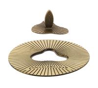 MINAOLULUS Couvercle en Métal pour Bougie Parfumée 7,8 Cm Moyen, Anti-poussière et Extinction Sûre, Finition Bronze, Accessoire Décoratif pour Maison et Aromathérapie