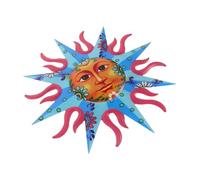 MINAOLULUS Décoration Murale Métal Forme De Soleil Art Mural Pour Intérieur Et Extérieur Pour Salon Chambre Jardin Et Patio Accessoire Esthétique Et Accueillant