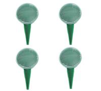 MINAOLULUS Distributeur de Graines à Main en Plastique Vert, Facile à Utiliser Contrôle du Débit et 5 Tailles de Sorties, pour Jardinage et Plantation Précise, Lot de 4 Pièces