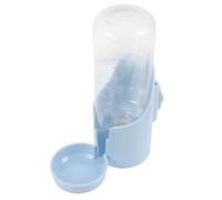 MINAOLULUS Distributeur d'eau pour Cage à Oiseaux en Plastique Bleu Hauteur Réglable, Facile à Remplir, pour Accrocher la Cage des Oiseaux