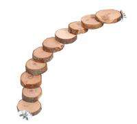 MINAOLULUS Échelle en Bois de Pomme pour Perroquet 10 Marches 40 Cm, à Mâcher Résistant pour Perruches et Hamsters, Perchoir Naturel pour Cage à Oiseaux, Plateforme D’Exercice et Grimpe