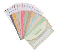 MINAOLULUS Ensemble 24 Pièces D'enveloppes Budgétaires en Papier Couché, 1 Jeu D'enveloppes pour Espèces 12 Feuilles de Budget Colorées, Format Compact, Réutilisable pour Gestion Financière