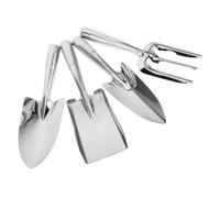MINAOLULUS Ensemble 4 Pièces Ensemble d'outils de Jardin planteur écarts Robuste désherbage Devoir Usine truelle de Jardin râteaux pour Le Jardinage Pelle à la Main Acier Inoxydable