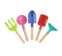 MINAOLULUS Ensemble D'outils de Jardinage Comprenant Truelle de Jardin à Main et Petit Râteau en Fer et Bois, Robuste et Fiable, pour Jardins et Potagers