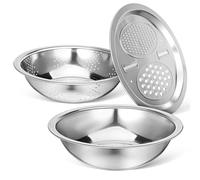 MINAOLULUS Ensemble Passoire Inox Multifonctionnelle et Bassin à Légumes en Acier Inoxydable Robuste Cuisine, pour Égoutter Fruits et Légumes Efficacement Plusieurs styles