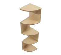 MINAOLULUS Étagère Murale en Bois Couleur Noyer Clair, 5 Niveaux de Rangement Polyvalents pour Maison, Décoration Intérieure Moderne, Bibliothèque Murale Créative Cuisine, Bureau et Salon