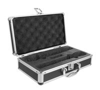 MINAOLULUS Étui Rigide pour Microphone Poignée, Intérieur Mousse Prédécoupée Ajustable, Protection Antichoc pour Micro sans Fil, Mallette de Rangement Portable Noire pour Studio et Streaming