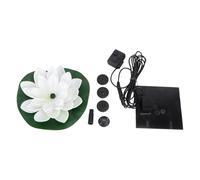 MINAOLULUS Fontaine Solaire Flottante de Lotus Blanc, 1 Pièce, Pompe à Faible Consommation D'énergie pour Bassin Extérieur, Jardin Décoratif, Aquarium et Aménagement Paysager