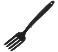 MINAOLULUS Fourchette Cuisine Noir Résistante la Chaleur en Silicone Manche Ergonomique Design Élégant pour Mélanger et Servir les Pâtes Adapté aux Tâches Culinaires