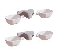 MINAOLULUS Gamelles Surélevées pour Chats en Plastique Protection du Cou et Design Mural, 2 Pièces, Anti-Renversement et Décoratives pour Alimentation de Chat