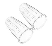 MINAOLULUS Gobelet Mélangeur 2pcs 650 Ml en Plastique PC Transparent avec Graduation Précise pour Blender et Mixeur Smoothie à Usage Domestique