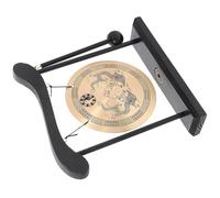 MINAOLULUS Gong Chinois Décoratif en Cuivre Or Double Dragon, Décoration de Table pour Bureau, Style Traditionnel, Résistant à l'usure, pour Bureau ou Espace de Travail