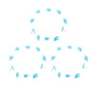 MINAOLULUS Guirlande de Grues Origami Préfabriquées 15 Cm en Papier Perlé Bleu Clair, Résistante à L’Eau, Décoration Suspendue 3 Pièces pour Mariage, Photomaton et Fête en Extérieur