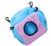 MINAOLULUS Hamac Suspendu Double Couche pour Cage Petit Animal, Lit Carré en Coton pour Hamster, Rat, Cobaye et Furet, Accessoire Chaud et Confortable, Maison Suspendue pour Petits Rongeurs