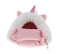 MINAOLULUS Hamster Cotton Hideout Coton pour Rongeurs Abri pour Hamsters Et Cobayes Confort Optimal pour Sommeil Et Design Amovible Et Facile à Nettoyer Moyenne Motif Licorne