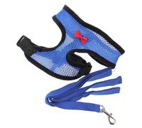 MINAOLULUS Harnais à Poulet en Filet Respirant, Taille S, Bleu, Réglable et Confortable, Laisse de Promenade Résistante pour Poules, Accessoire Extérieur pour Balade et Couleur Aléatoire