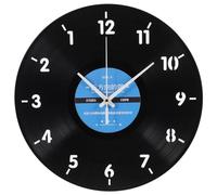 MINAOLULUS Horloge Murale Vintage à Rotation Inversée en Vinyle Noir, Silencieuse sans Pile, Décoration Murale Créative pour Salon, Bureau et Maison, Design Rétro Original, 30 Cm
