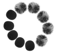 MINAOLULUS Housses de Microphone pour Casque Audio 10 Bonnettes Anti-Vent en Mousse et Coton pour Enregistrements Mobiles et Discours Publics