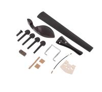MINAOLULUS Kit Complet Accessoires Violon 4/4 en Ébène 9 Pièces Parties de Violon en Bois Dur Accessoire Pratique pour Musiciens Entier Finition Soignée Usage Orchestre Couleur Aléatoire