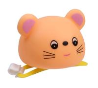 MINAOLULUS Klaxon de Vélo Orange pour Garçon et Filles Corne de Dessin Animé Son Fort et Double Mode Lumière, Accessoire Vélo pour Casque et Guidon